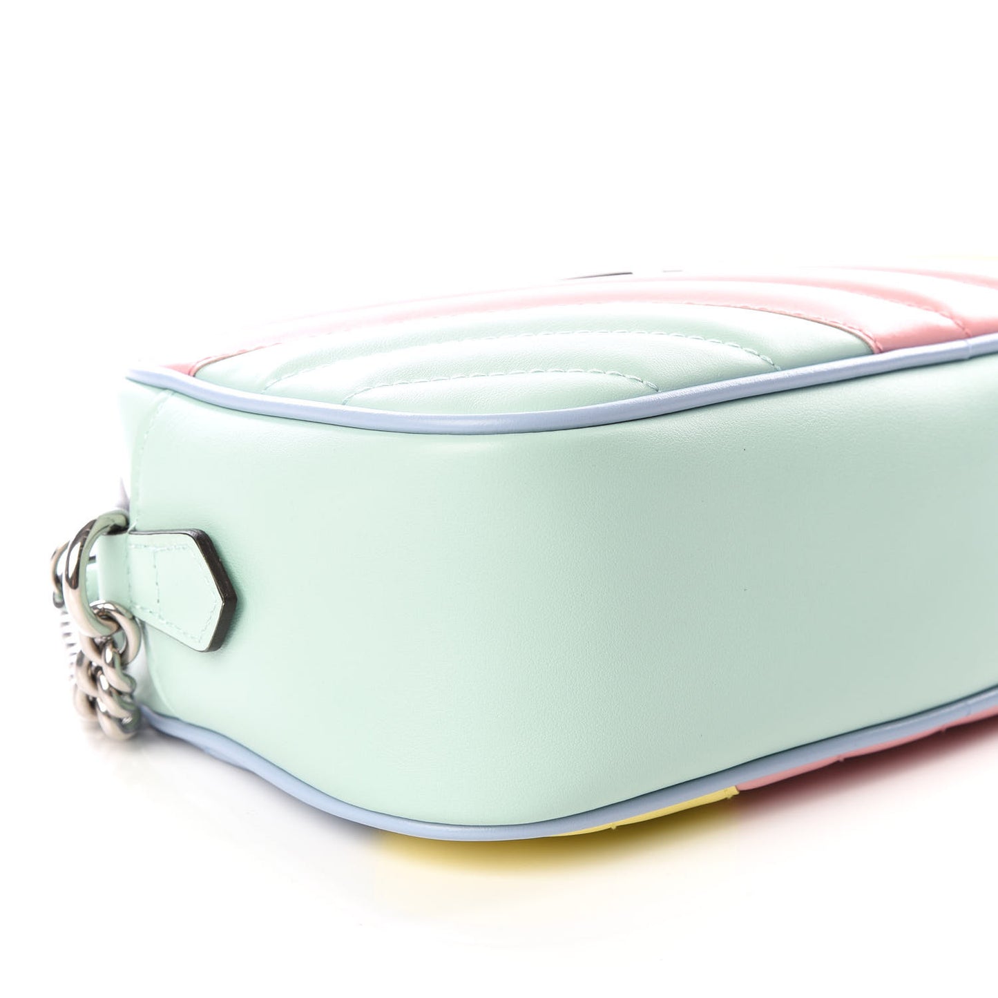 Calfskin Matelasse Diagonal Small GG Marmont Chain Shoulder Bag Multicolor Pastel