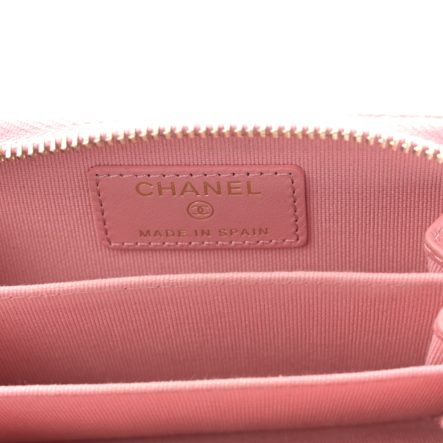 Chanel Caviar Quilted Zip Coin Purse Pink 6 of 8