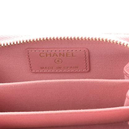 Chanel Caviar Quilted Zip Coin Purse Pink 6 of 8
