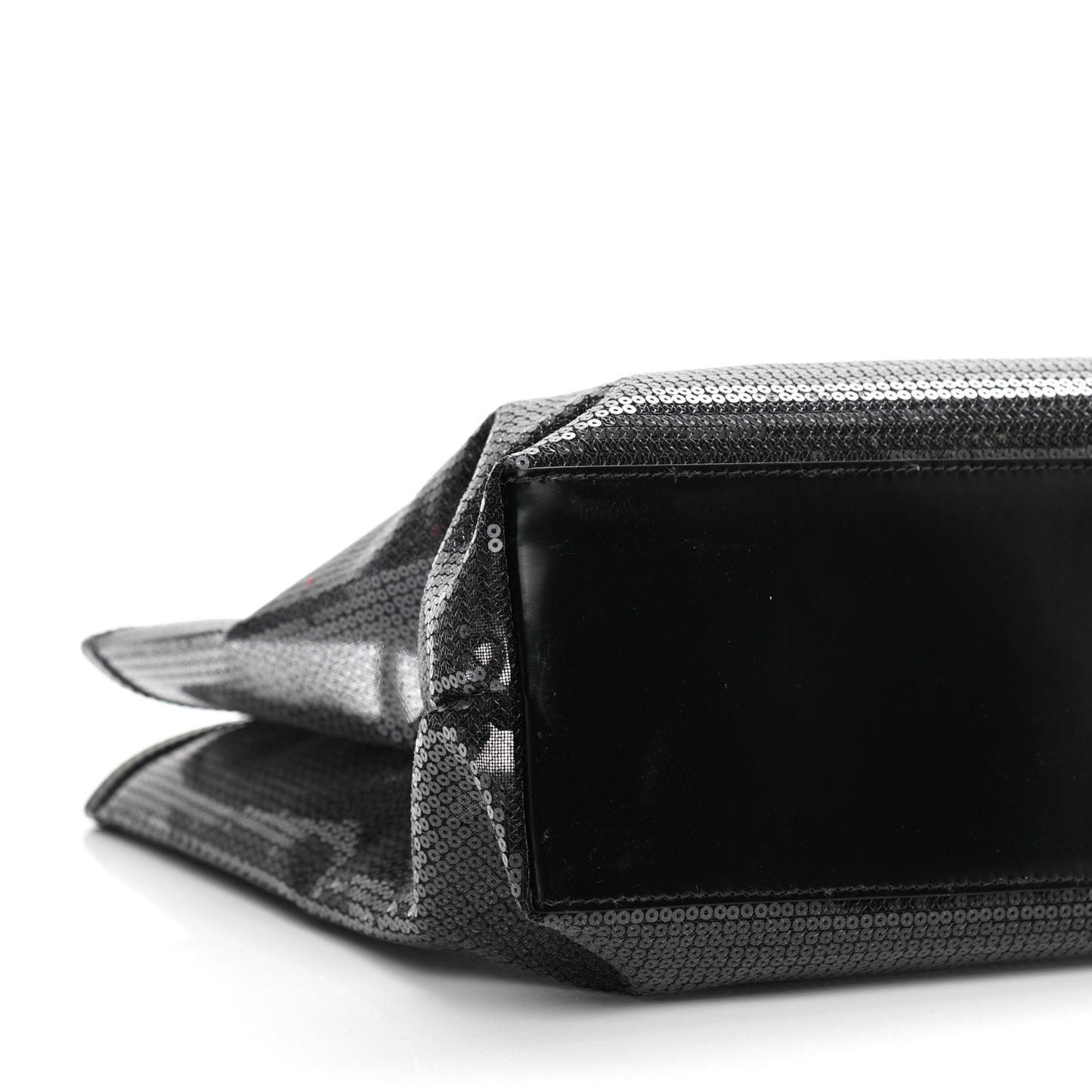 Sequin Mesh Tote Bag Black