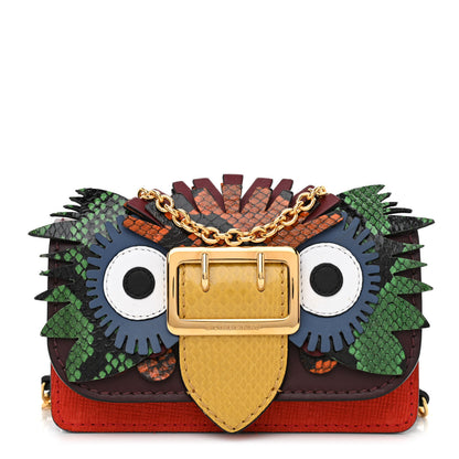 Burberry Grainy Calfskin Watersnake The Owl Small Buckle Bag Pale Apricot 1 of 8