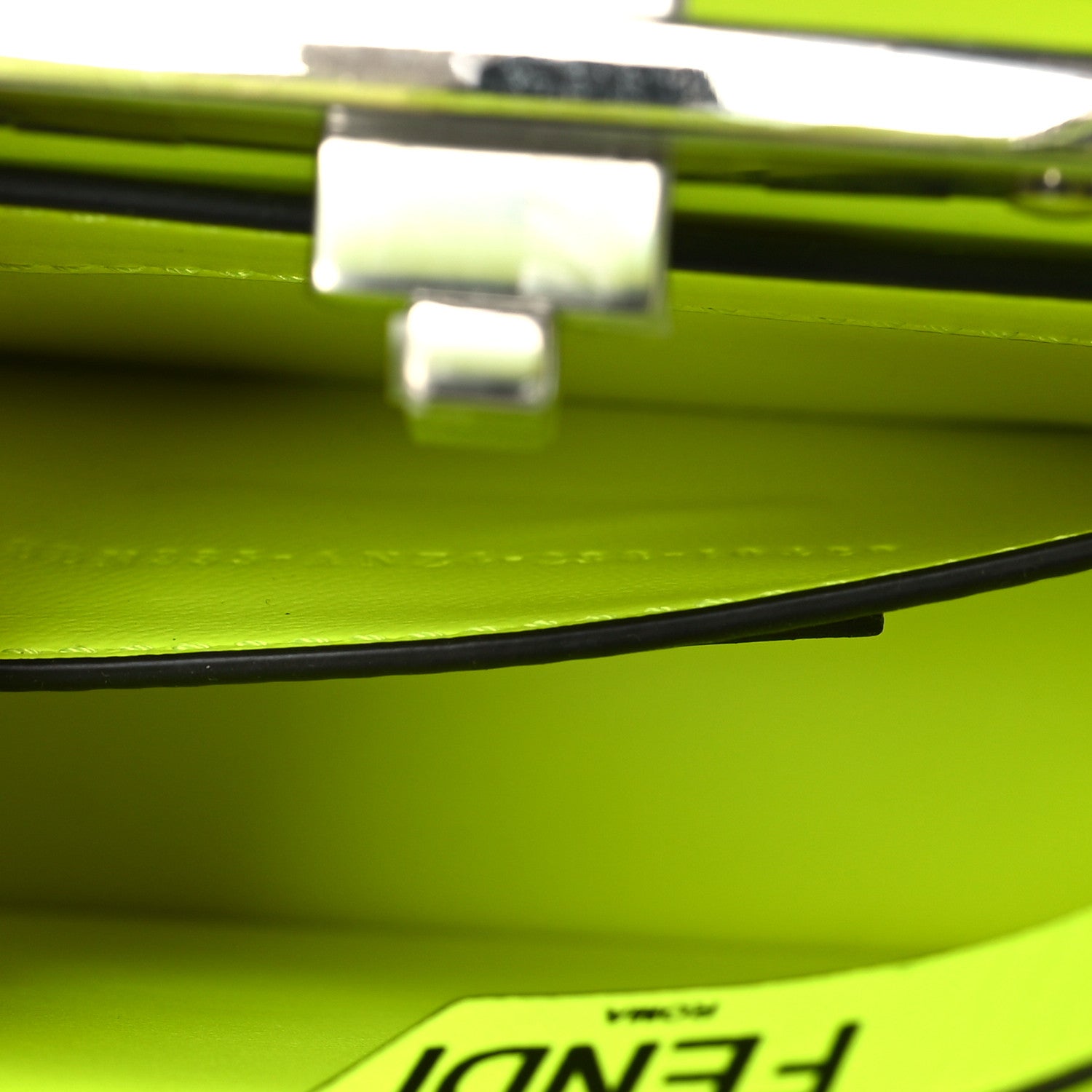 Fendi X MARC JACOBS Shiny Nappa Petite Peekaboo I SEE U Satchel Fluo 7 of 10