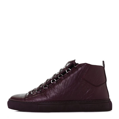 Balenciaga Agneau Arena Opaque Womens High Top Sneakers 42 Rouge Bourgogne 1 of 9