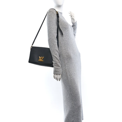 Louis Vuitton Calfskin Soft Twist Shoulder Bag Black 3 of 10