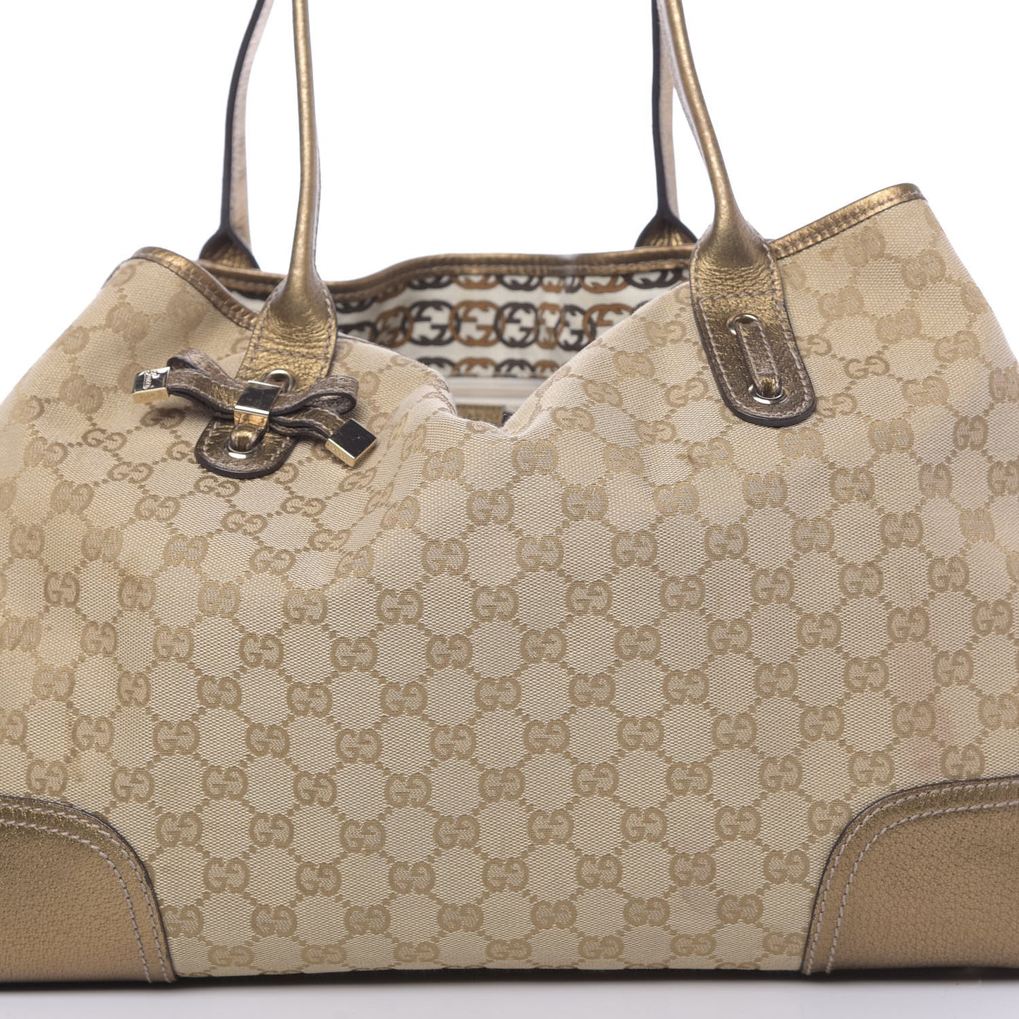 Monogram Large Princy Tote Gold