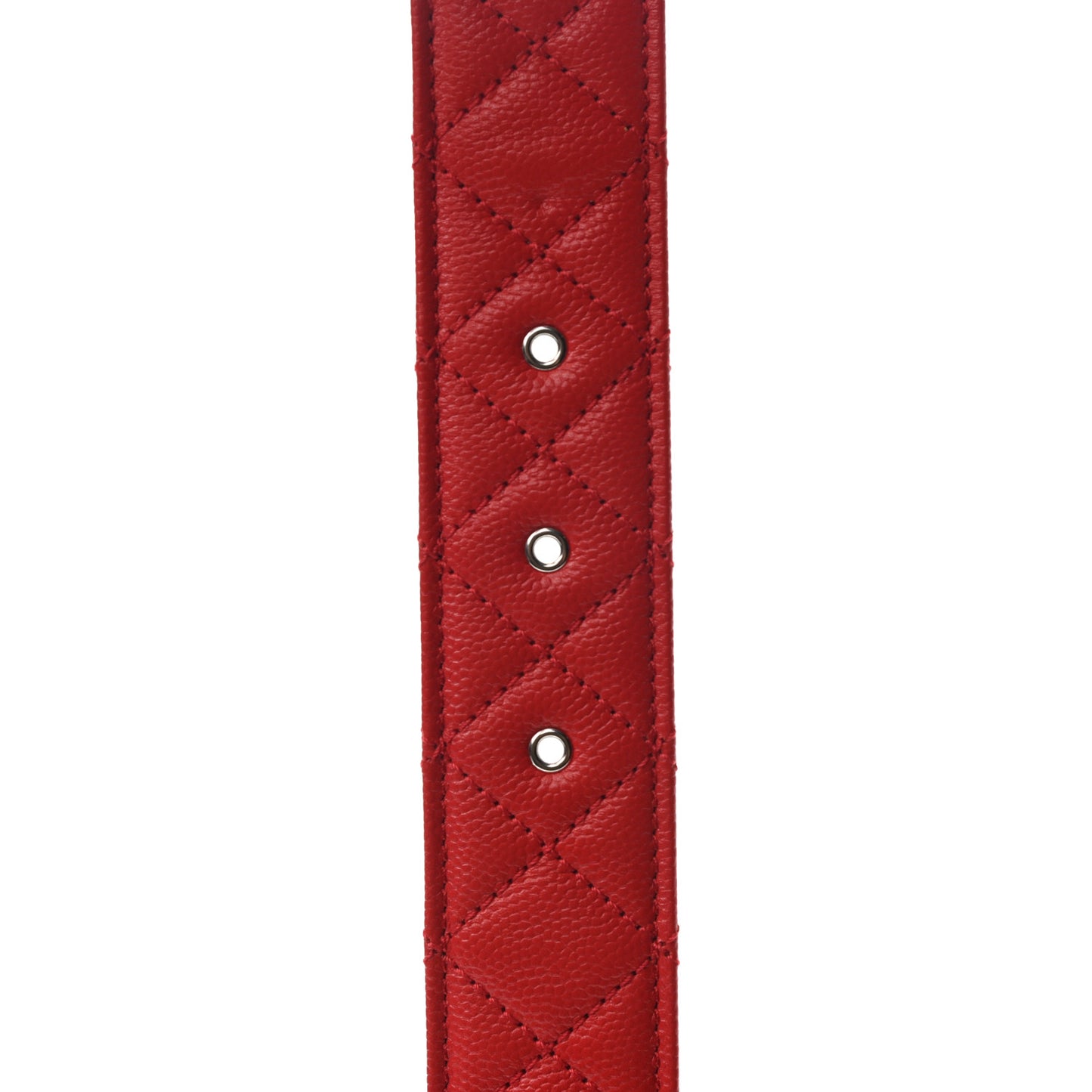 Caviar Quilted CC Chain Belt 75 30 Red