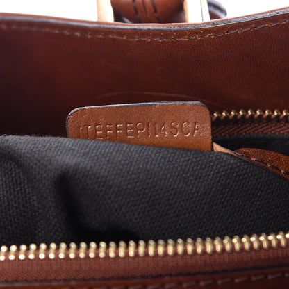 Burberry House Check Bridle Calfskin Medium Lynher Tote Dark Tan 8 of 21