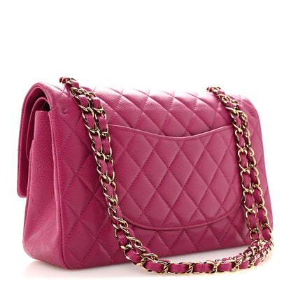 Chanel Caviar Quilted Medium Double Flap Purple 3 of 10
