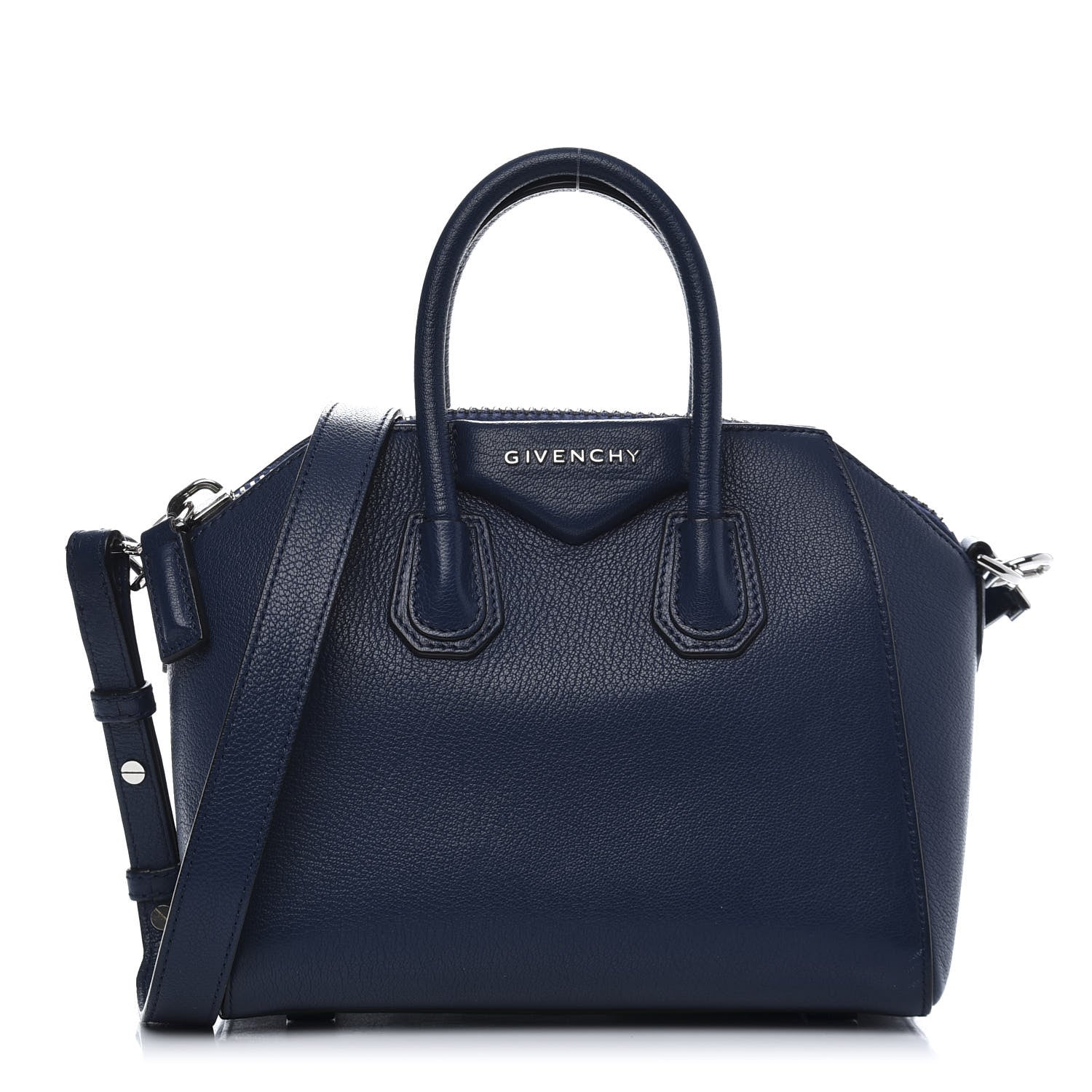 Givenchy Sugar Goatskin Mini Antigona Night Blue 1 of 12