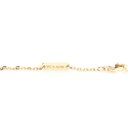 Van Cleef & Arpels 18K Yellow Gold Diamond Malachite Vintage Alhambra Pendant Necklace 4 of 8