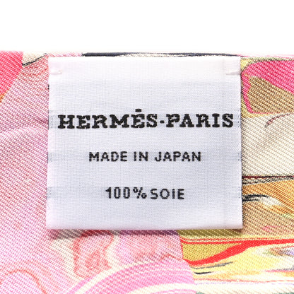 Hermes Silk Marble Silk Twilly Rose Vert Violet 3 of 4