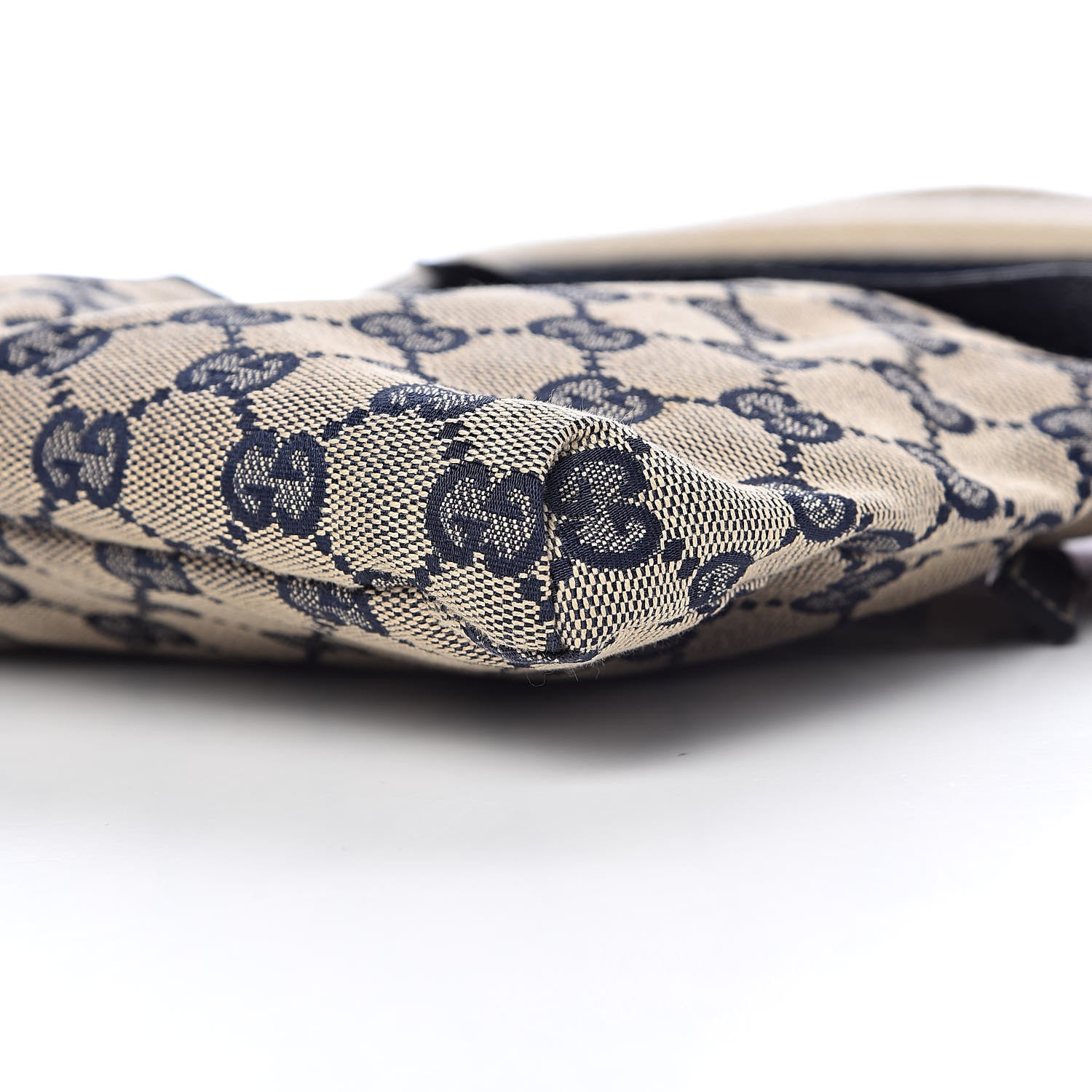 Gucci GG Monogram Web Double Pocket Belt Bag Navy 9 of 11