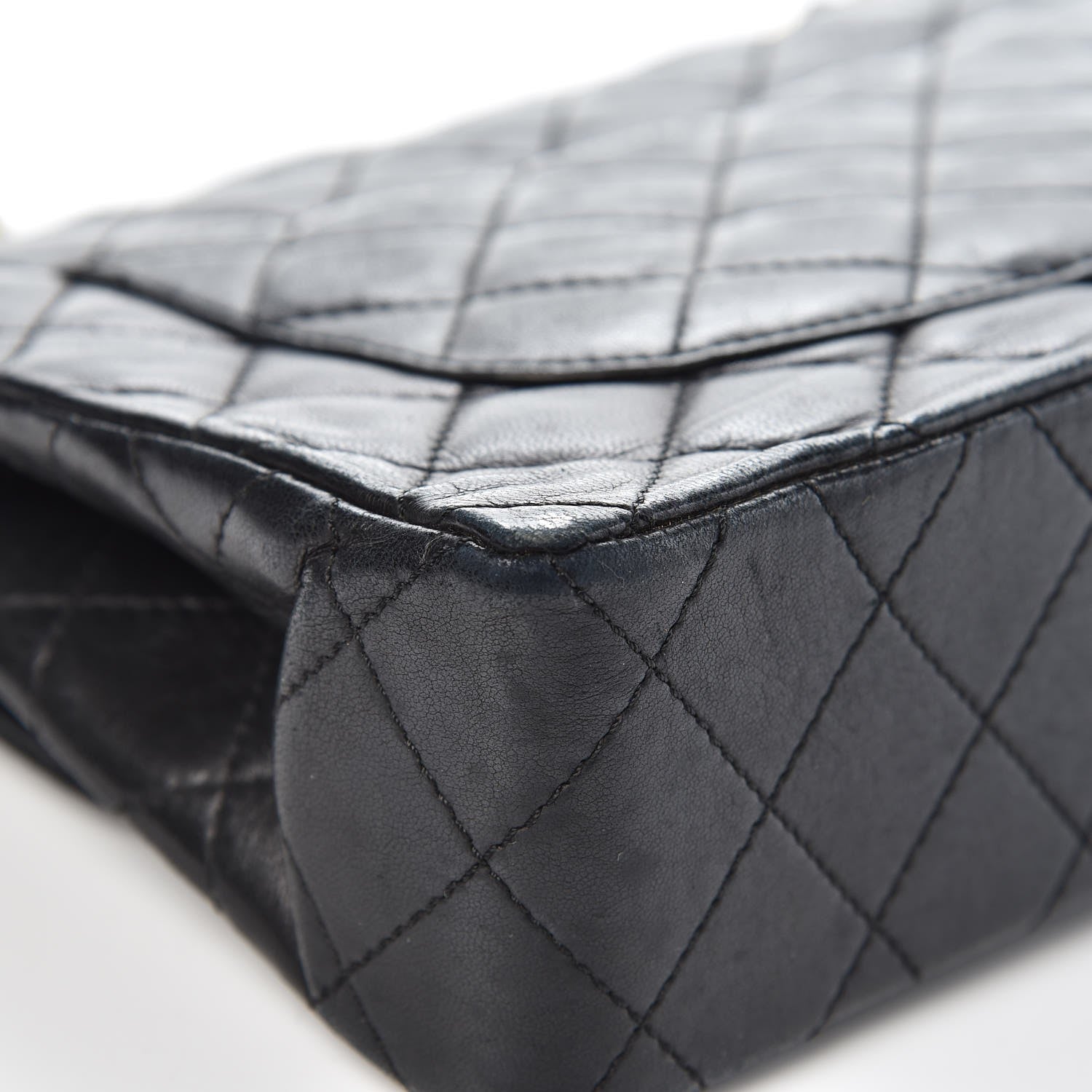 Chanel Lambskin Quilted Medium Double Flap Black 15 of 16