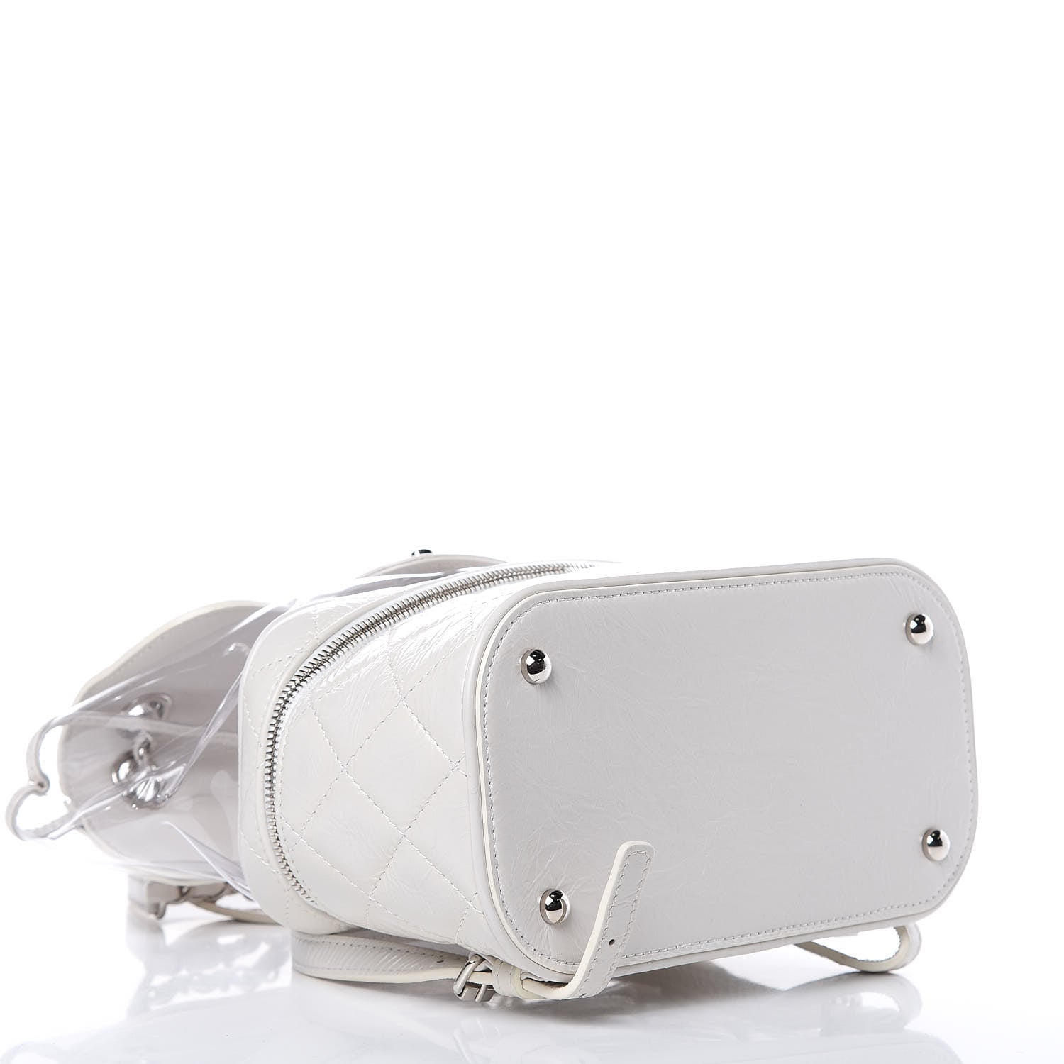 Chanel Crumpled Calfskin PVC Quilted Backpack White 4 of 11