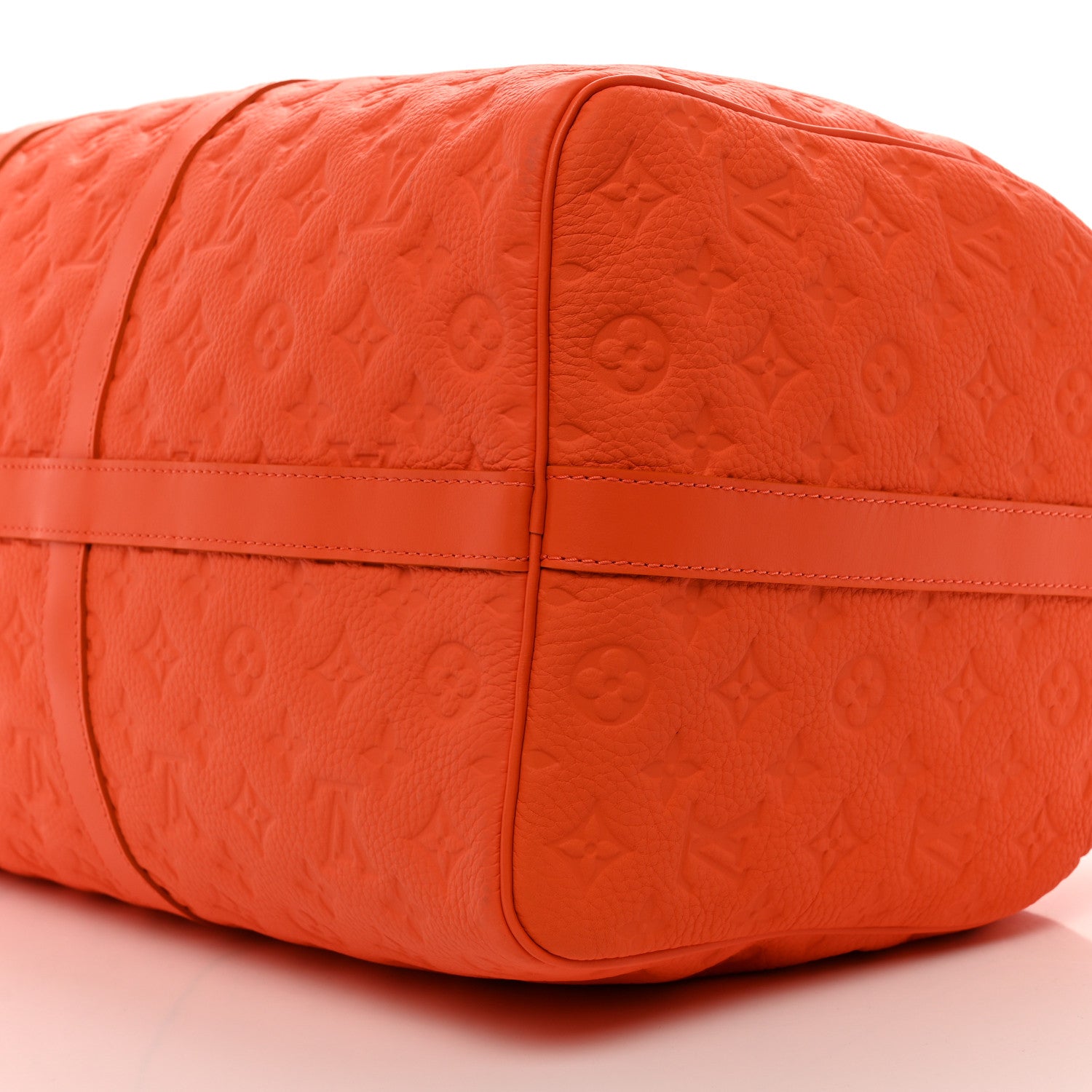 Louis Vuitton Taurillon Monogram Keepall Bandouliere 50 Orange 7 of 8
