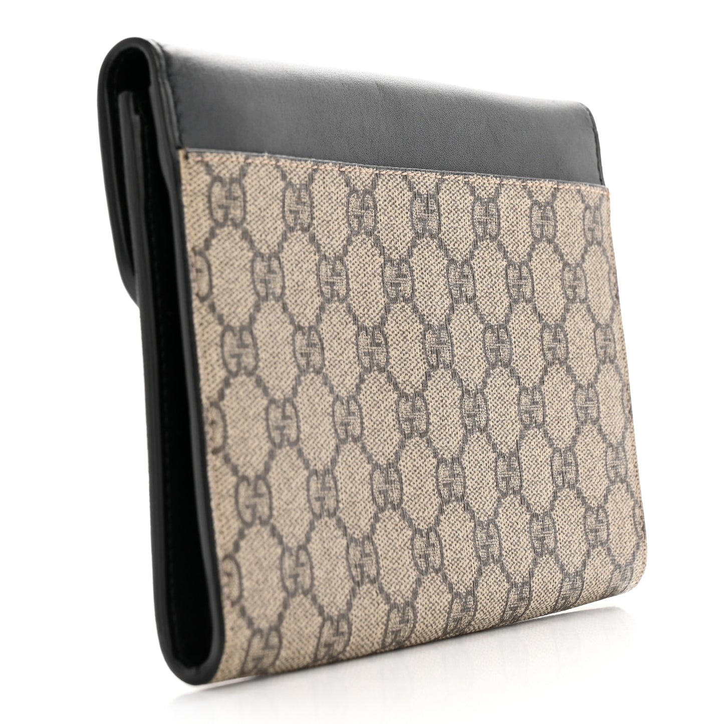 GG Supreme Monogram Mini Peony Pearly Clutch Black