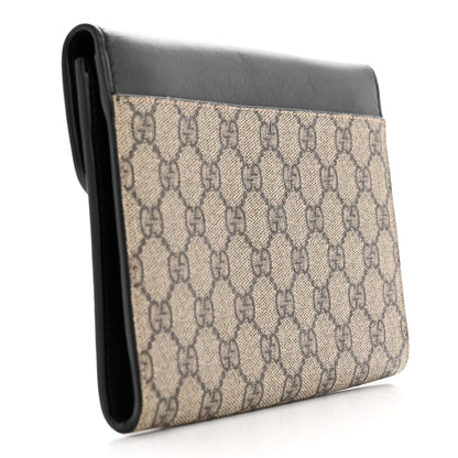 Gucci GG Supreme Monogram Mini Peony Pearly Clutch Black 3 of 12