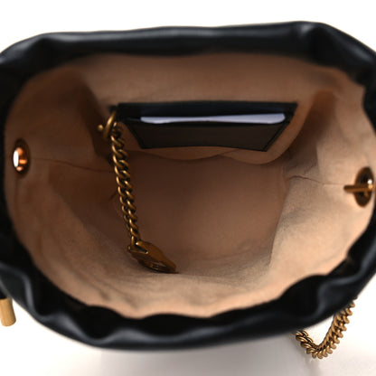 Gucci Calfskin Matelasse Mini GG Marmont 2.0 Bucket Bag Black 5 of 11