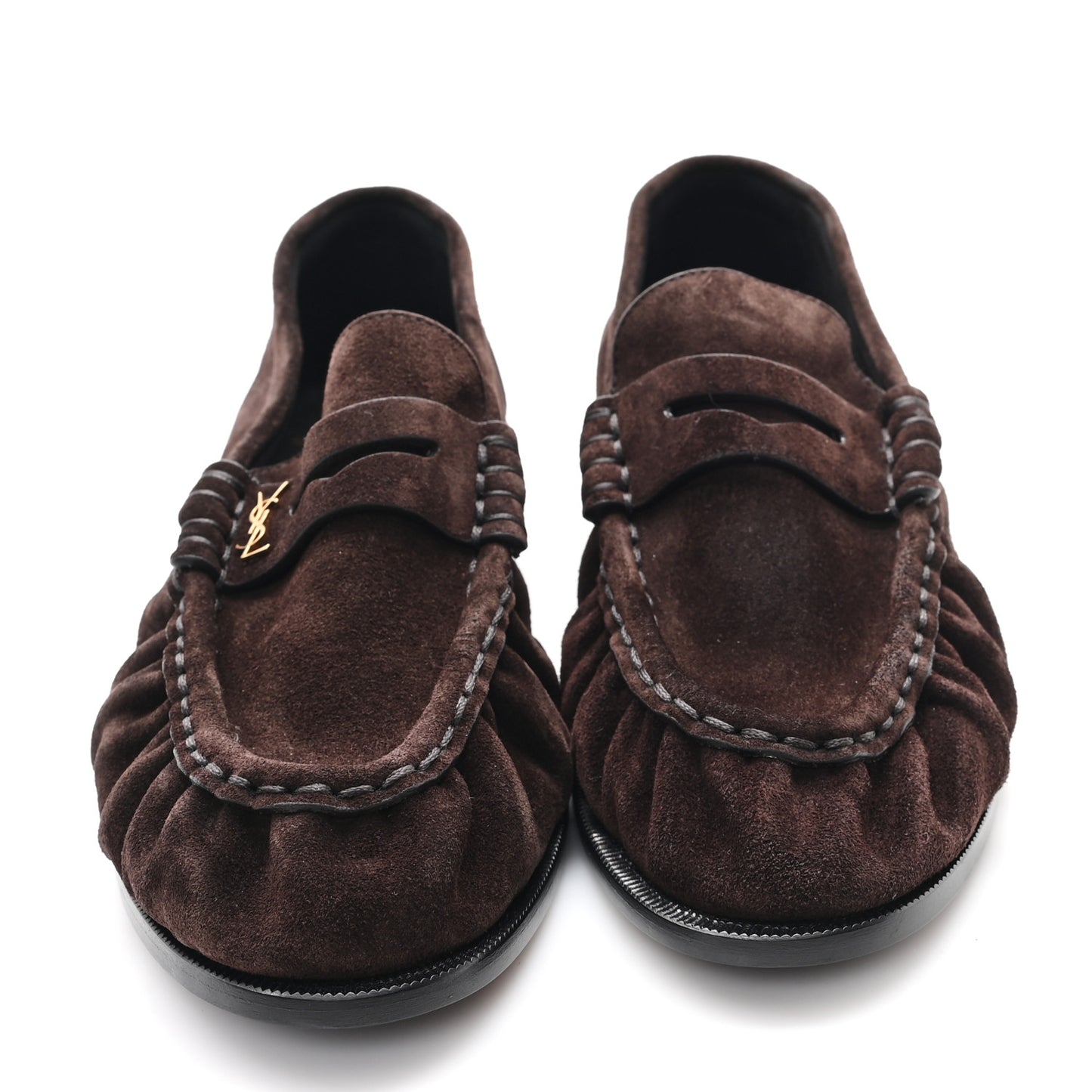 Suede Le Loafer 15 Penny Slippers 37.5 Dark Chocolate