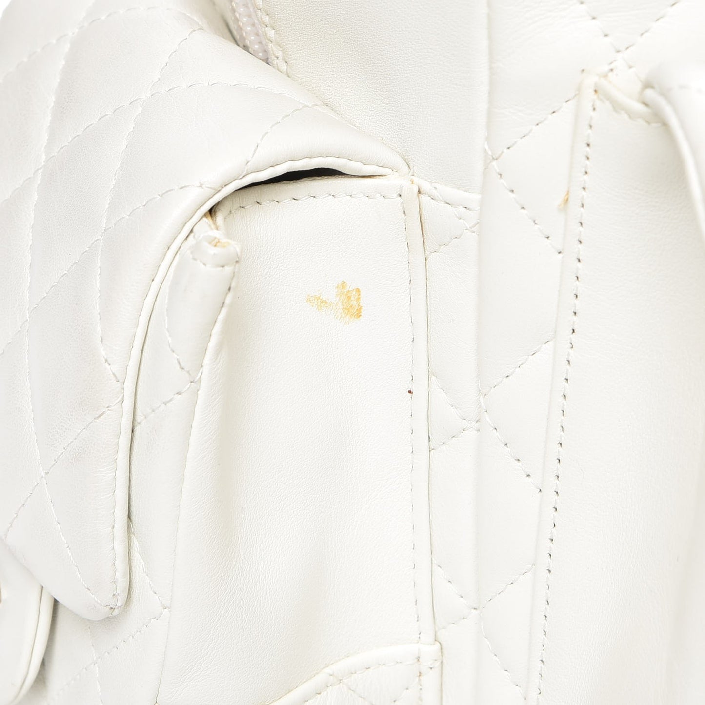 Calfskin Python Quilted Large Cambon Multipocket Reporter White