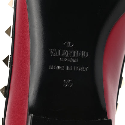 Valentino Garavani Nappa Rockstud Ballerina Flats 35 Scarlet Black 8 of 10