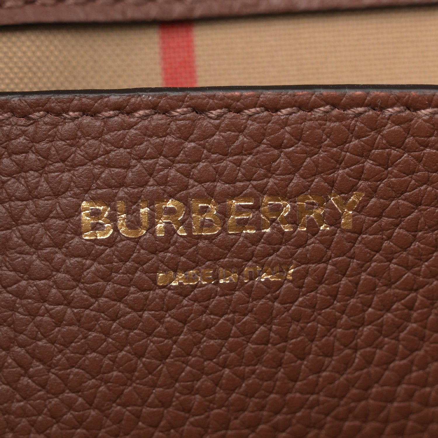Burberry Calfskin Vintage Check Note Crossbody Bag Tan 6 of 10