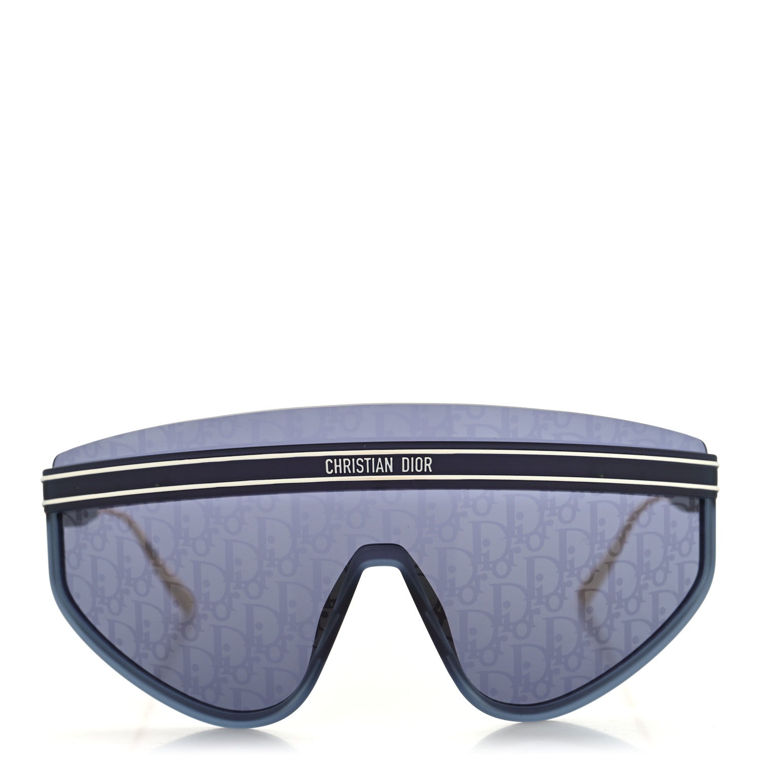 Christian Dior Oblique Mask DiorClub M2U Sunglasses Translucent Blue 2 of 8