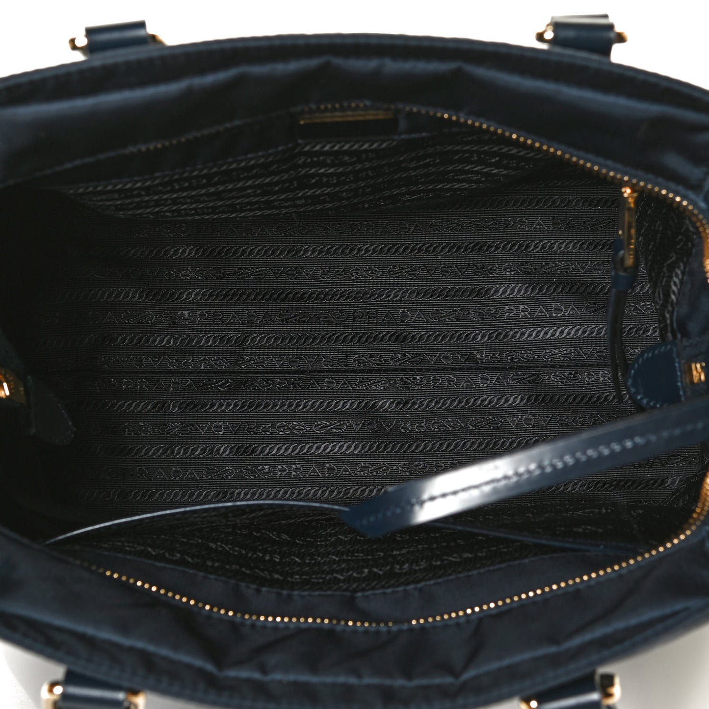 Tessuto Nylon Spazzolato Tote Bleu