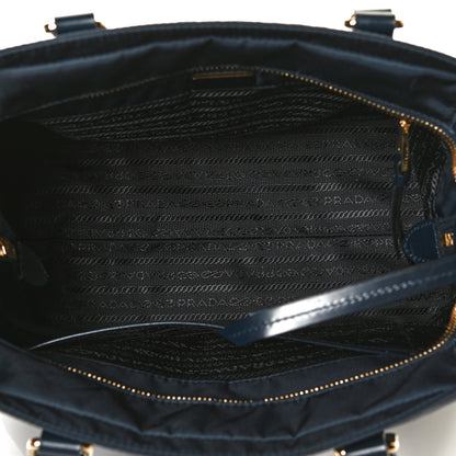 Prada Tessuto Nylon Spazzolato Tote Bleu 5 of 10