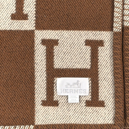 Hermes Wool Cashmere Avalon Blanket Ecru Camel 3 of 3