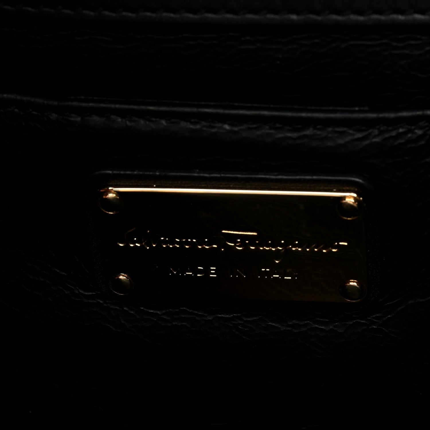 Salvatore Ferragamo Calfskin Thalia Clutch With Chain Black 6 of 9