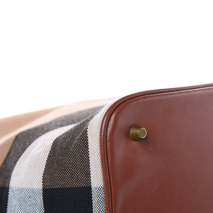 Burberry Canvas Mega Check Medium Susanna Hobo Brown 10 of 11