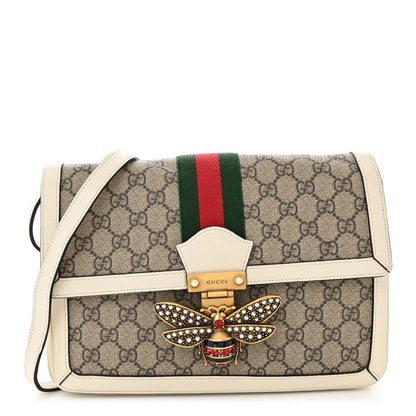 Gucci GG Supreme Monogram Medium Queen Margaret Shoulder Bag Mystic White 1 of 12