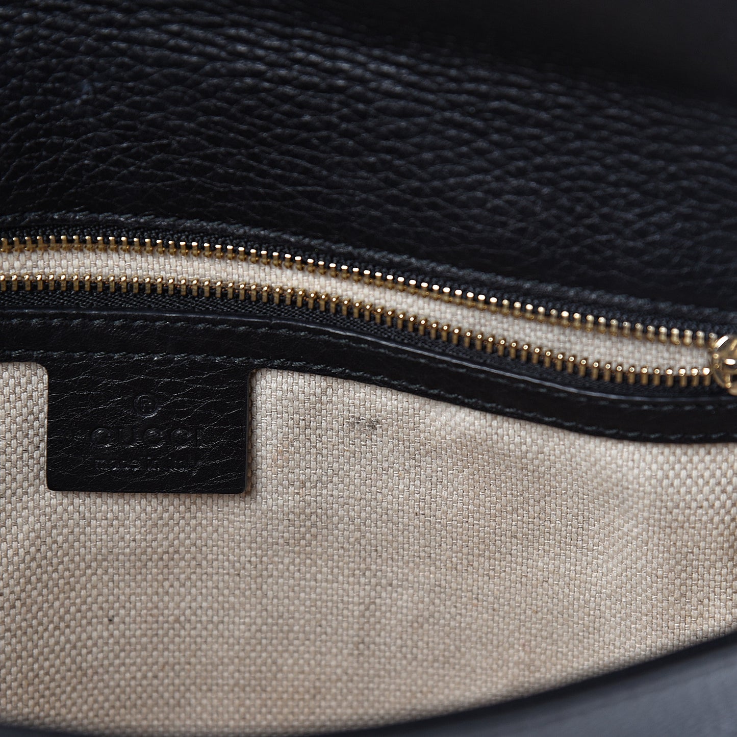 Pebbled Calfskin Medium Soho Clutch Black