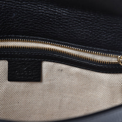 Gucci Pebbled Calfskin Medium Soho Clutch Black 8 of 9