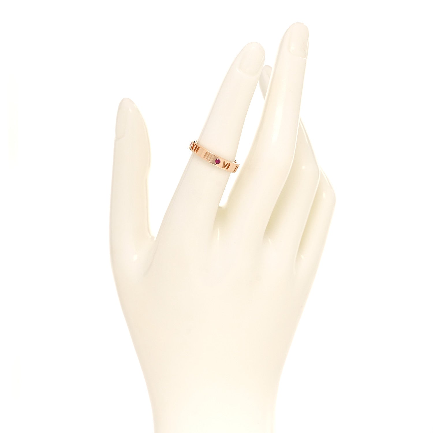 Tiffany 18K Rose Gold Ruby Atlas Pierced Ring 52 6 2 of 4