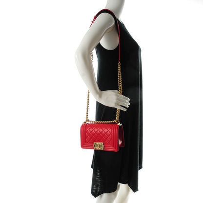 Chanel Lambskin Quilted Small Boy Flap Red 2 of 7