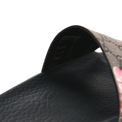 Gucci GG Supreme Monogram Blooms Slide Sandals 37 Beige Multicolor 13 of 14