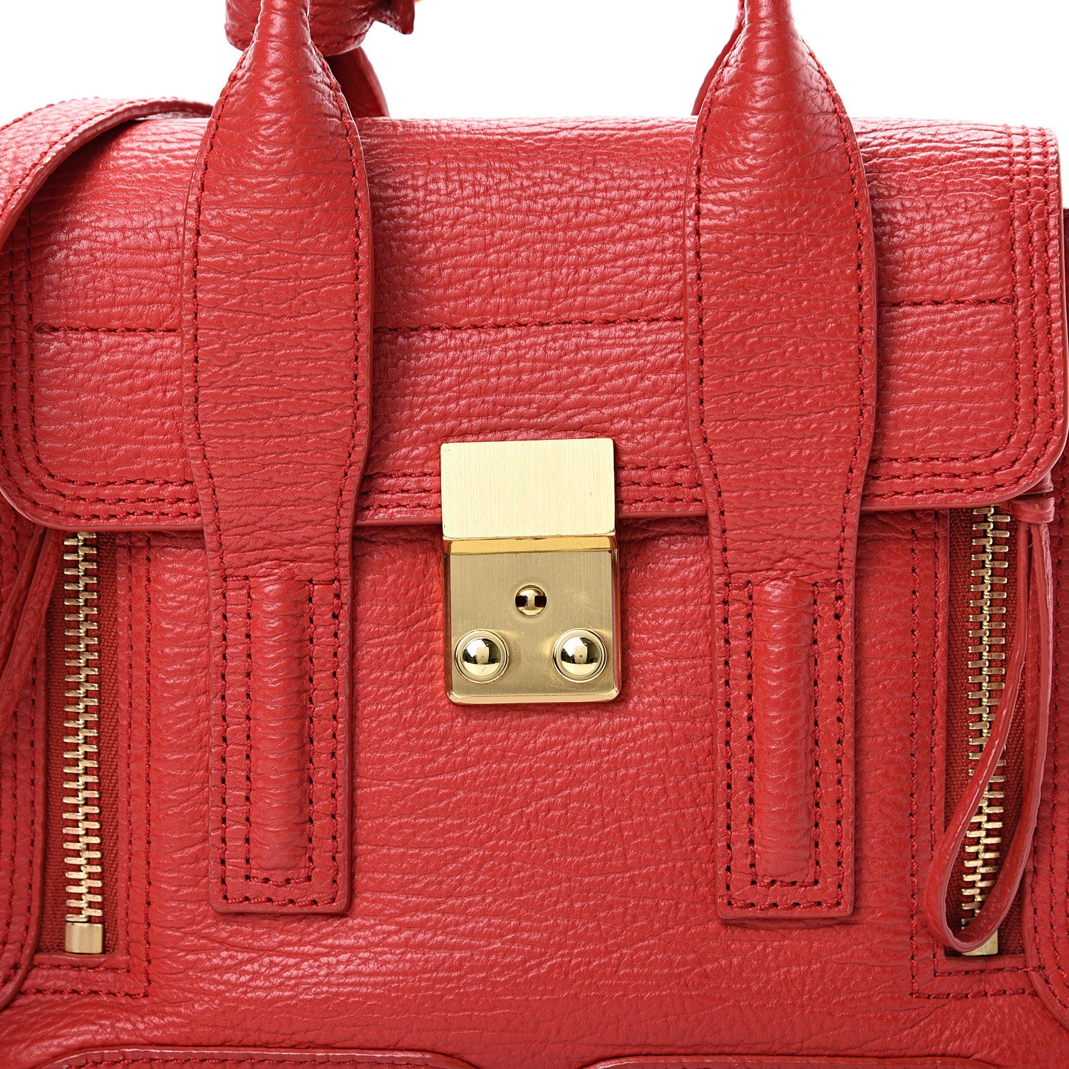 3.1 Phillip Lim 3.1 Textured Calfskin Mini Pashli Satchel Red 7 of 12