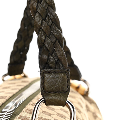 Gucci Monogram Bamboo Bar Medium Tote Olive 11 of 12