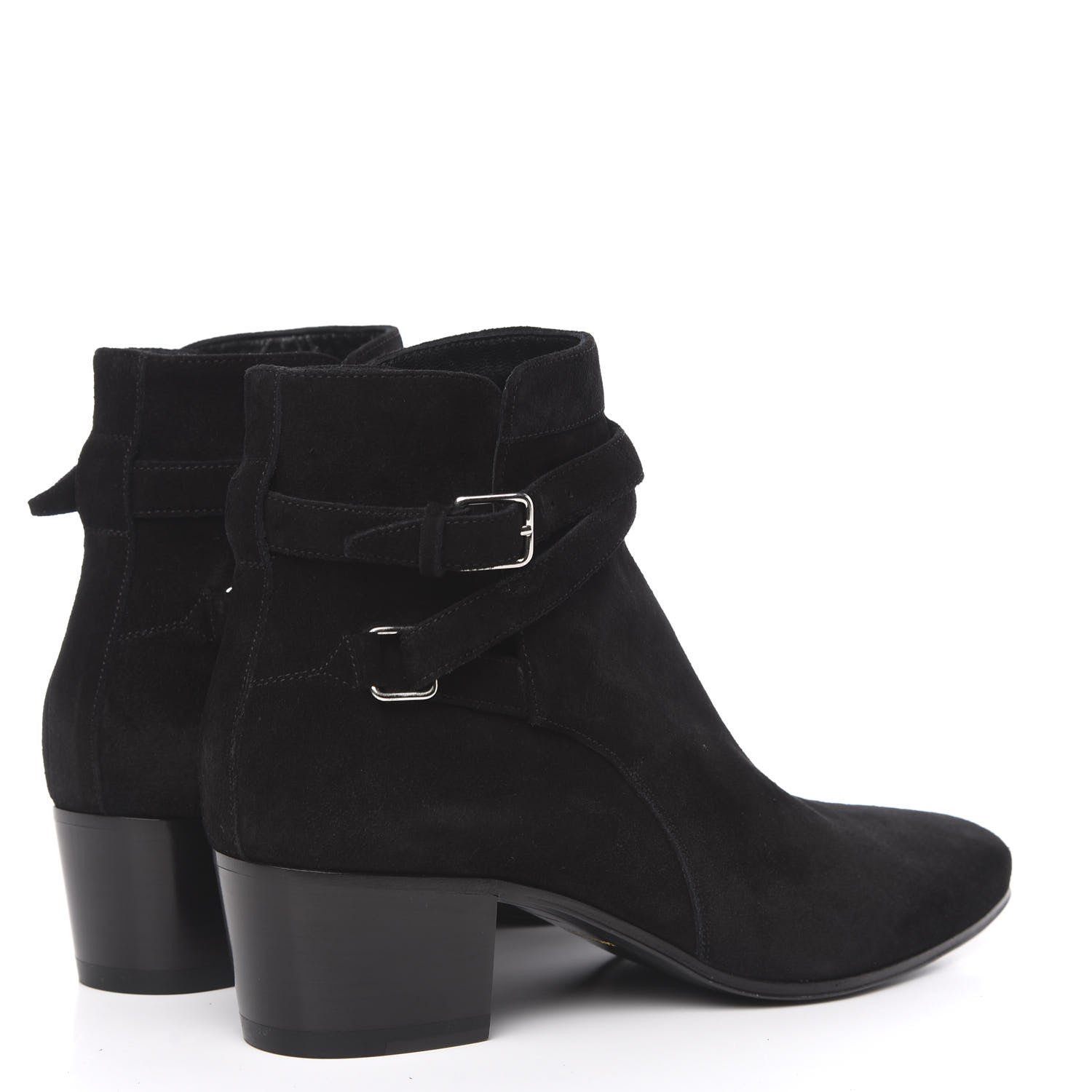 Saint Laurent Suede Jodhpur Calfskin Blake Ankle Boots 39 Black 4 of 8