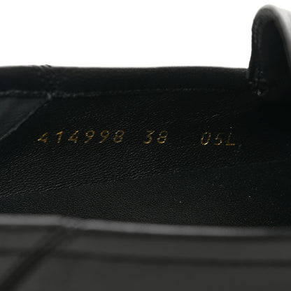 Gucci Lambskin Womens Brixton Horsebit Loafers 38 Black 8 of 8