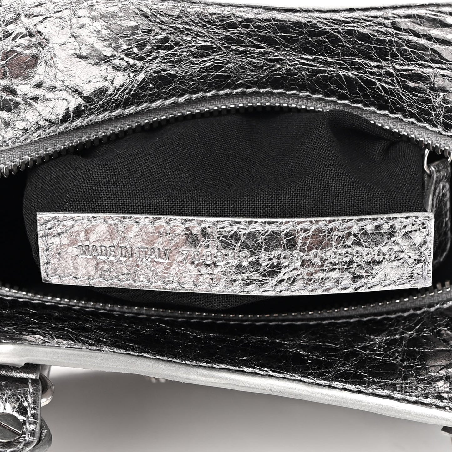 Agneau Arena Crystal Neo Cagole Handbag XS Silver