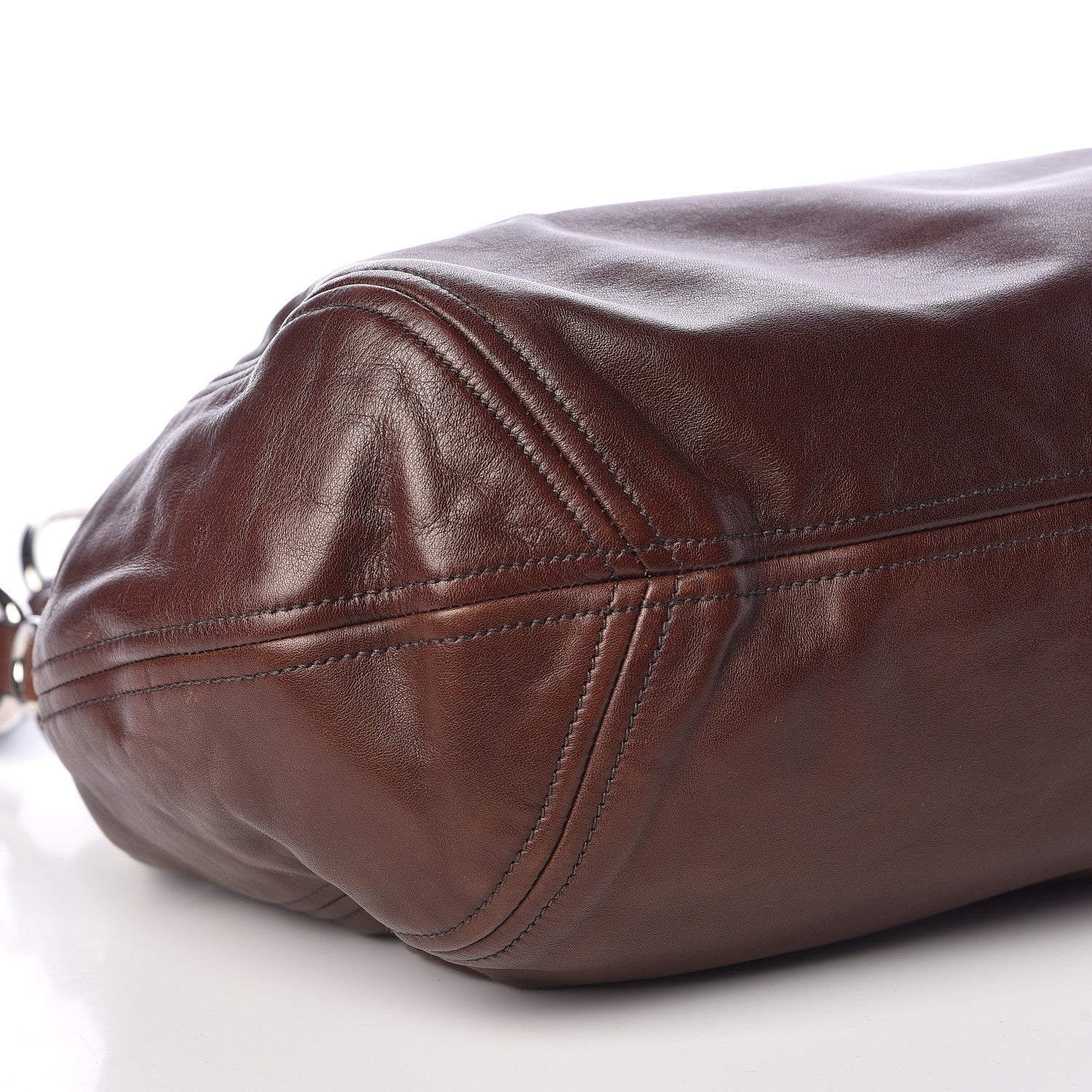 Prada Soft Calf Pleated Hobo Nocciolo 8 of 11