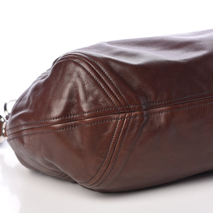 Prada Soft Calf Pleated Hobo Nocciolo 8 of 11