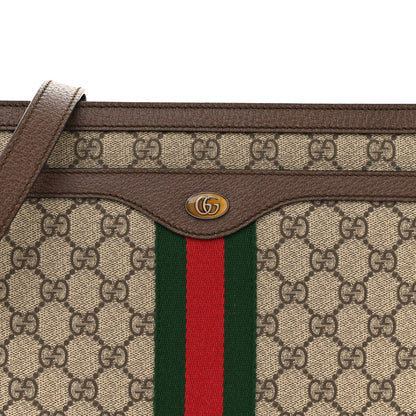 Gucci GG Supreme Monogram Web Medium Ophidia Shoulder Bag Beige New Acero 8 of 12