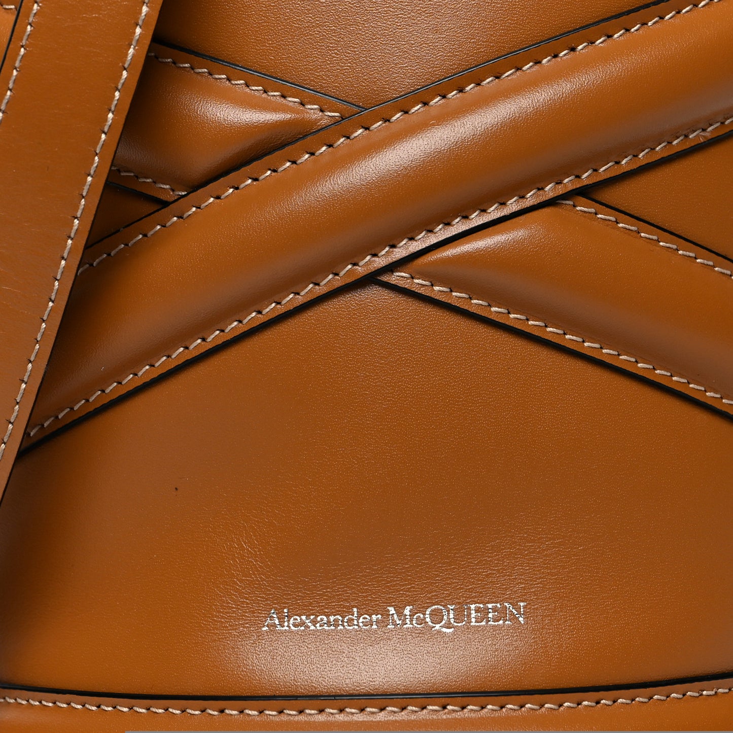 Calfskin Mini Curve Bucket Bag Tan