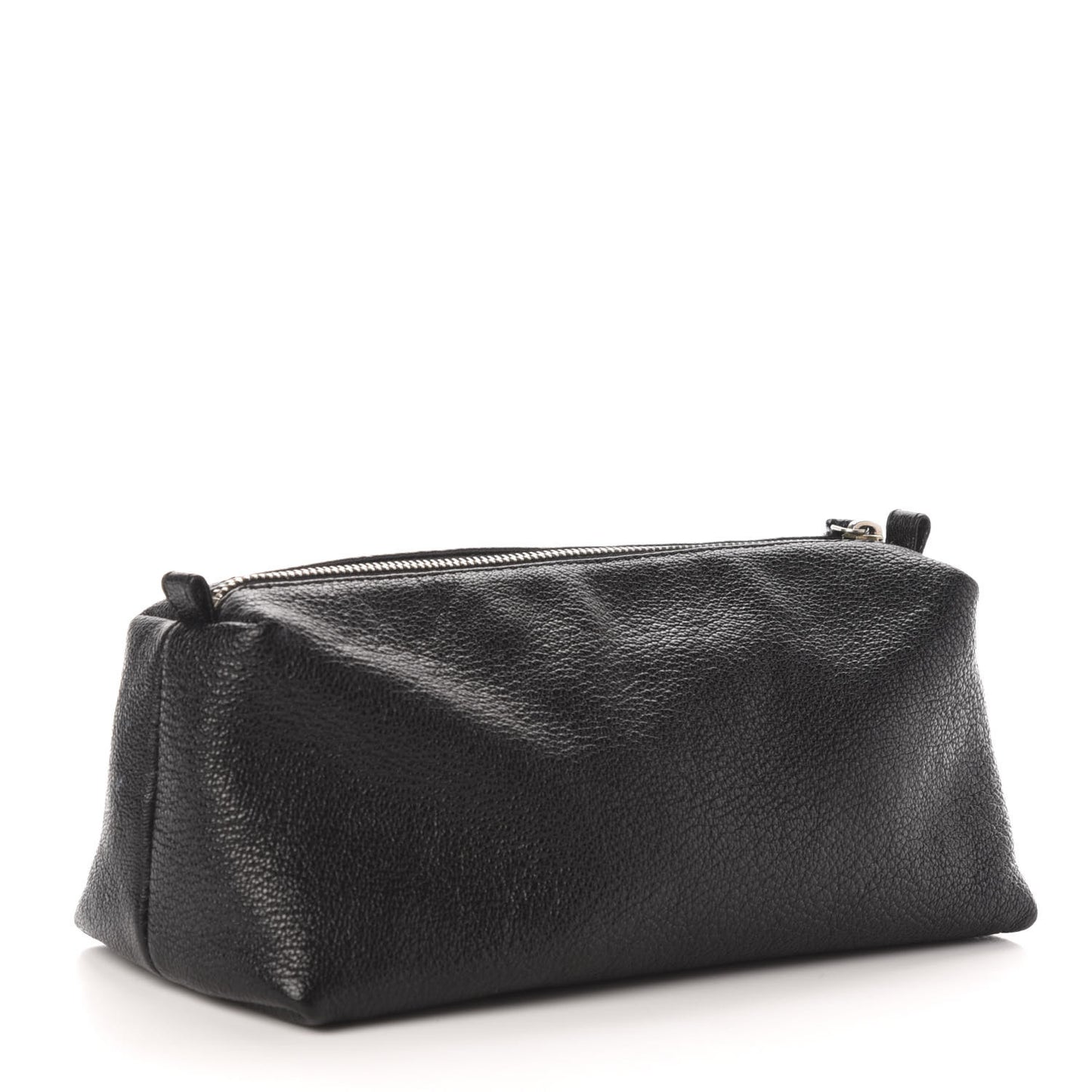 Grained Calfskin Logo Cosmetic Case Black