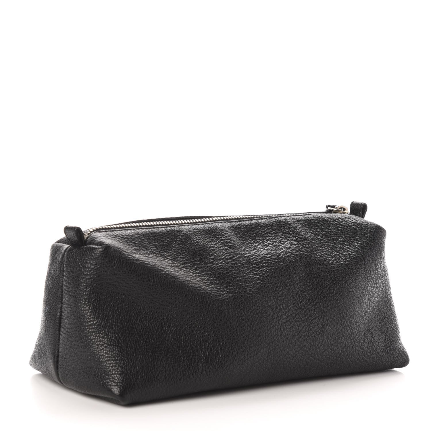 Chanel Grained Calfskin Logo Cosmetic Case Black 3 of 14