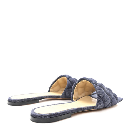 Bottega Veneta Denim Matelasse Padded Flat Sandals 38 Indigo 5 of 8